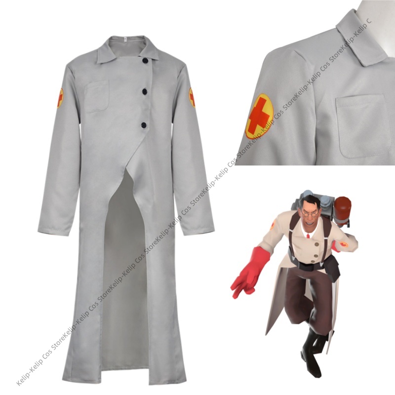 Medical Lab Units - TF2 メディック コスプレ衣装 レッドブルー チーム医師 ラボコート