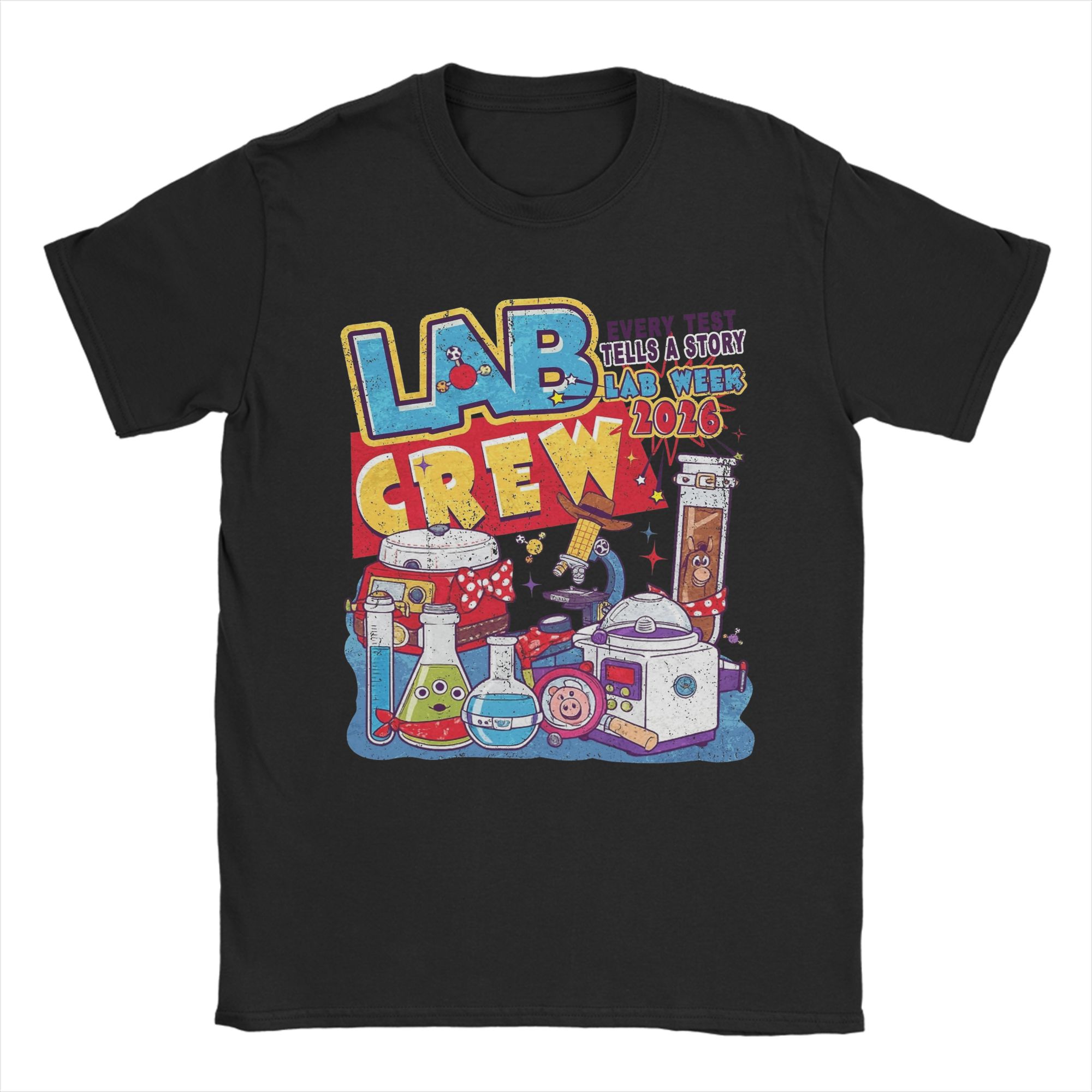 Medical Lab Week 2026 - 2026 ラボウィーク医療ラボ技術者 Tシャツ男性用ノベルティコットン Tシャツクルーネック半袖 Tシャツプリント服
