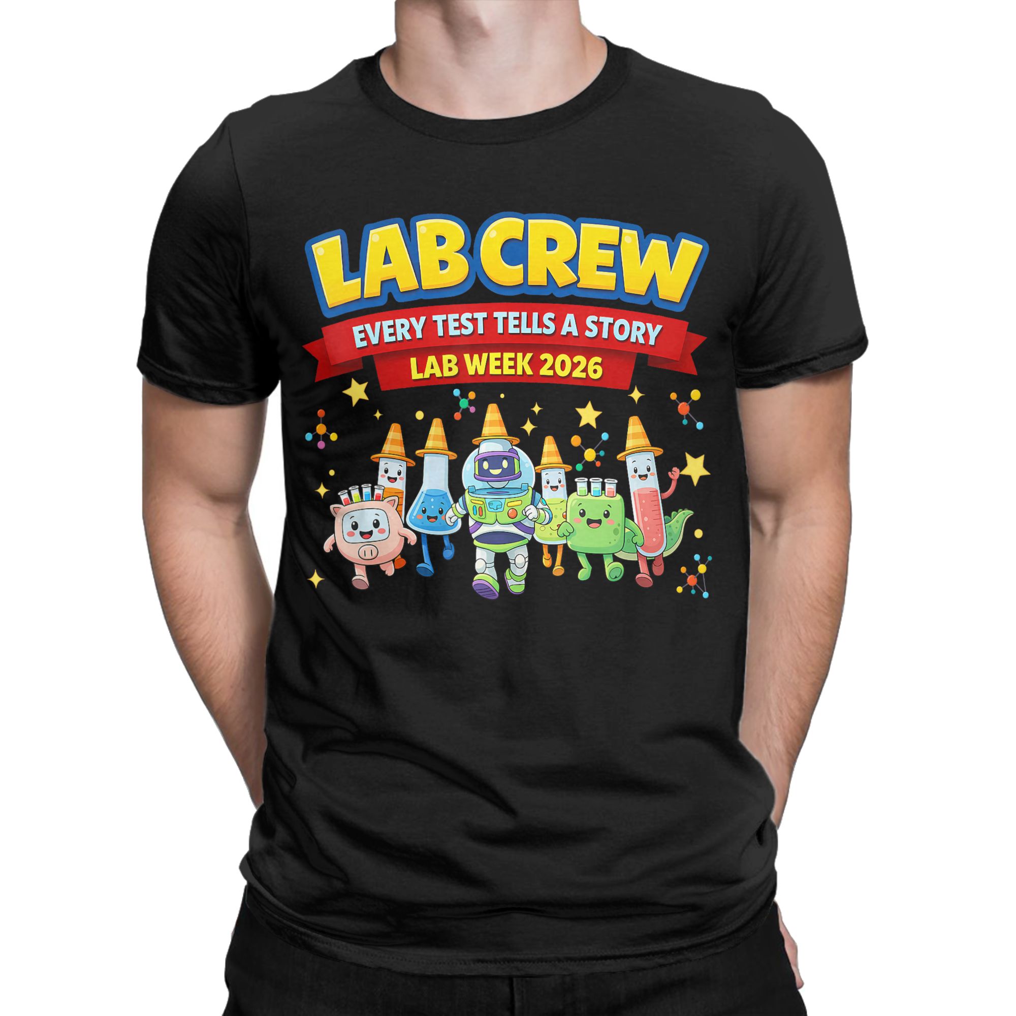 Medical Lab Week 2026 - ラボクルー2026 医療ラボ技術者 科学者 ノベルティ 100%コットン Tシャツ