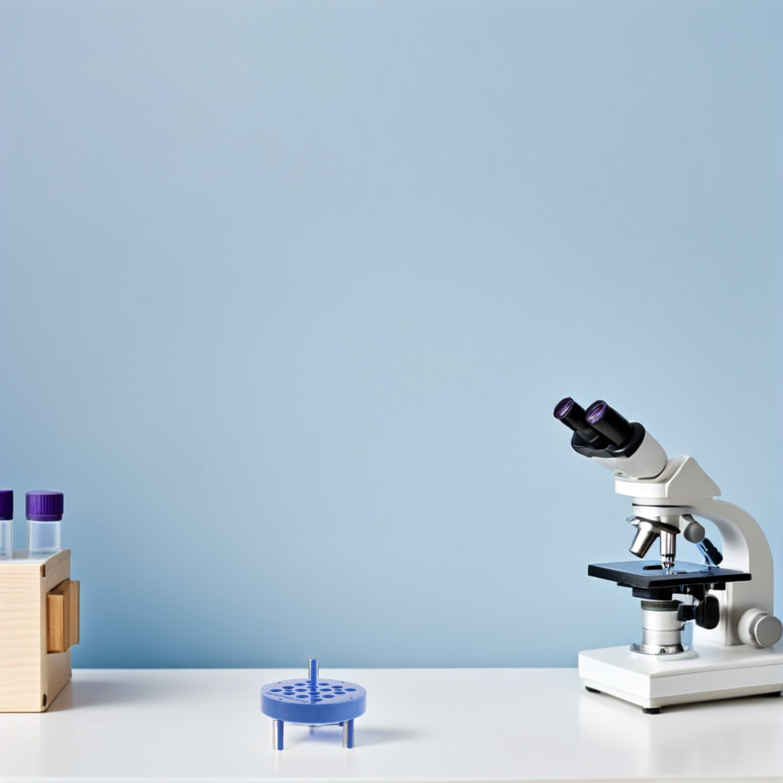 Water Bath Laboratory - 遠心管ラック2個入り。取り外し可能な円形プラスチック製で、水浴槽に浮かべて使用できる試験管ホルダー。実験室用収納ラック、20穴。