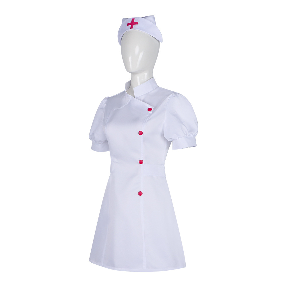 ナースドレスコスチュームセット女性用白半袖医療白衣ナースキャ - Medical Lab Units のレビューと価格